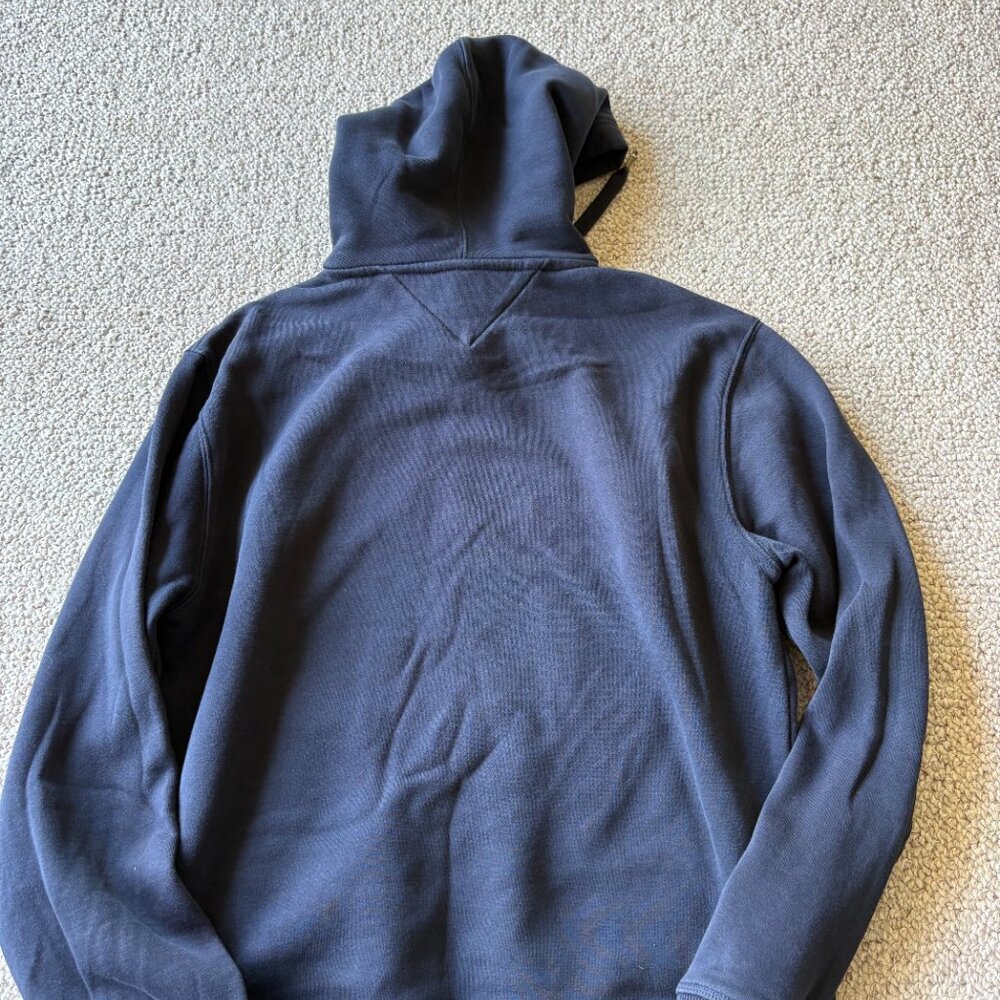 Tommy Hilfiger Hoodie Mens Small Navy Logo Preppy Classic Pullover - Picture 6 of 8